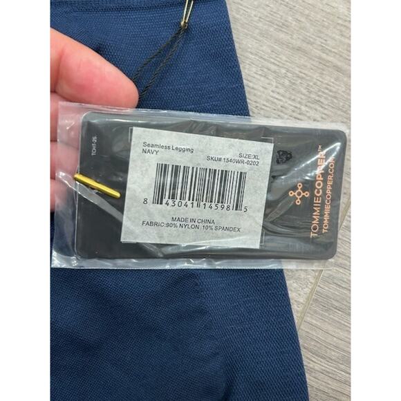 NWT Tommie Copper Womens Compression Leggings Seamless Knee Support Navy Size XL - Picture 7 of 9